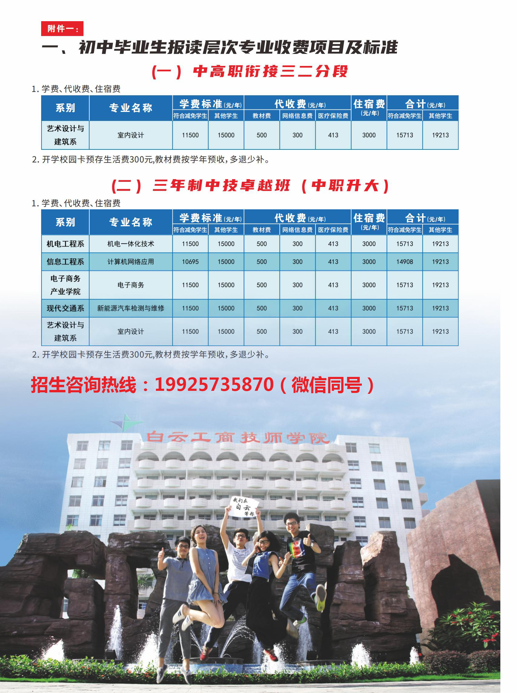 廣州白云工商技師學(xué)院2024年招生專業(yè)及詳細(xì)收費(fèi)